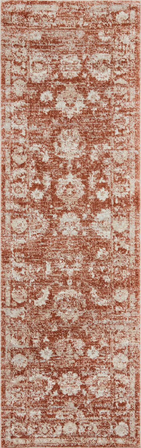 Loloi Odette Odt-03 Rust/Ivory Rug - runner flat
