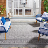 Safavieh Courtyard 10'-0" x 14'-0" Rug in Black / Grey