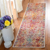 Safavieh Crystal 2'-2" x 11'-0" Rug in Light Blue / Orange
