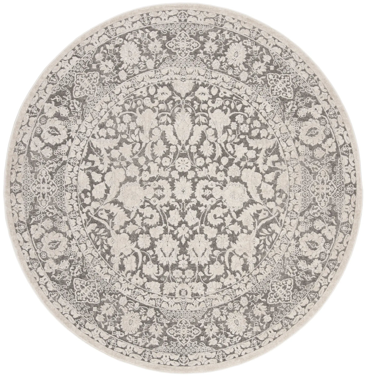 Safavieh Reflection 6'-7" x 6'-7" Rug in Dark Grey / Cream