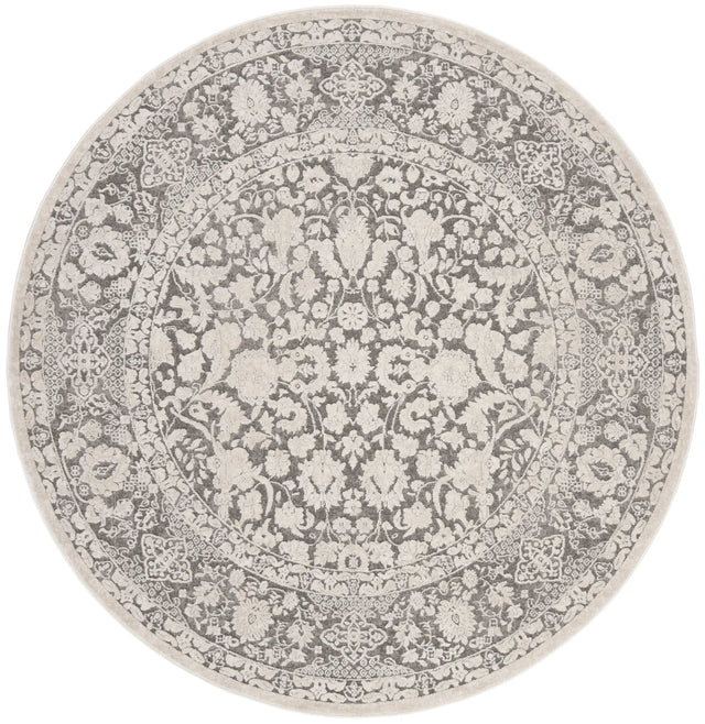 Safavieh Reflection 6'-7" x 6'-7" Rug in Dark Grey / Cream