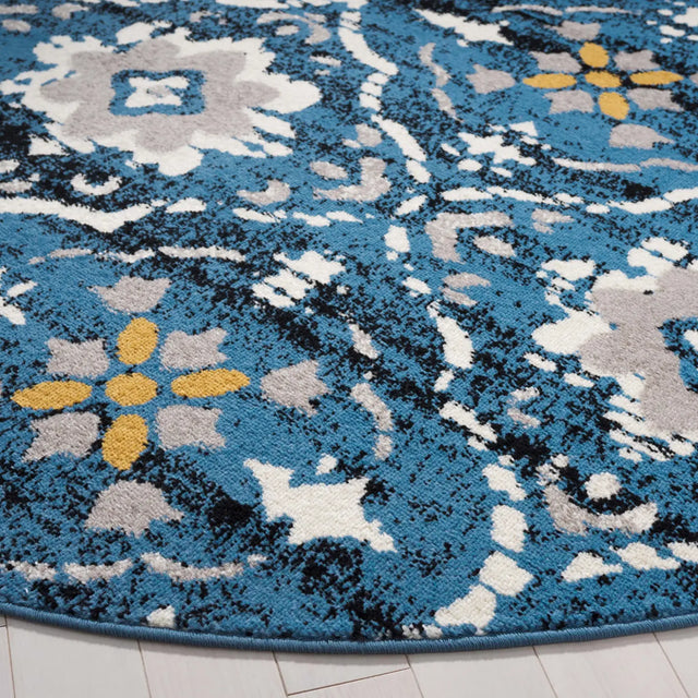 Safavieh Amsterdam 6'-7" x 6'-7" Rug in Blue / Creme