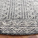 Safavieh Abstract 6'-0" x 6'-0" Rug in Black / Ivory