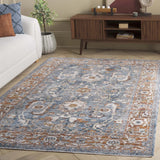 Safavieh Heirloom 700 4'-0" x 6'-0" Rug in Grey / Blue Rust