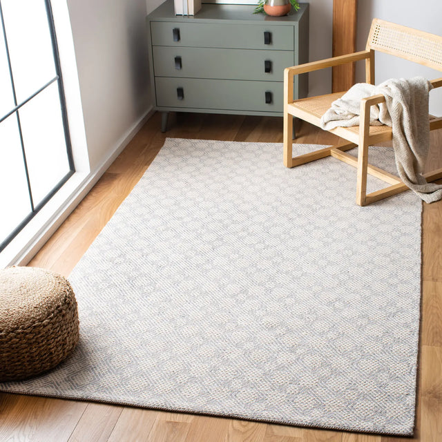 Safavieh Klc-Cotton Kilim 5'-0" x 8'-0" Rug in Silver / Ivory