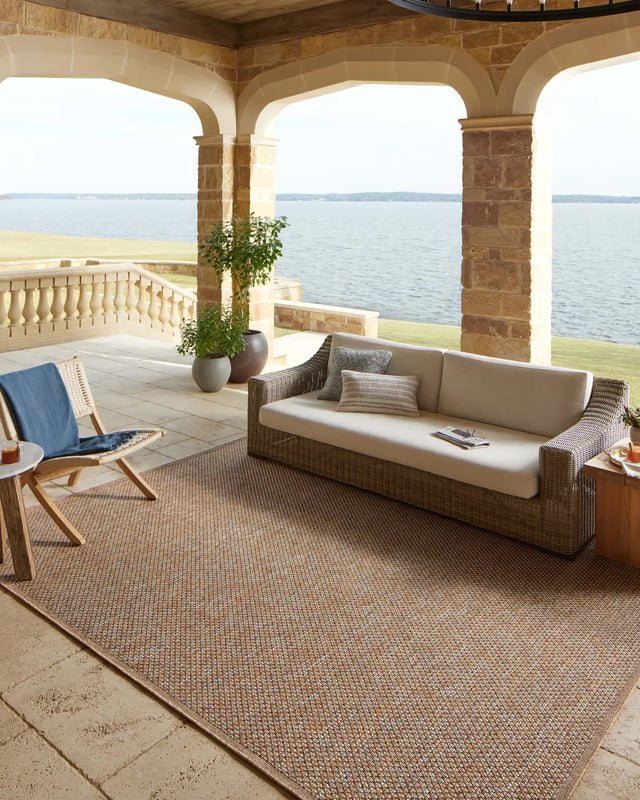 Loloi Merrick Mer-01 Oatmeal/Sunrise Rug - room scene 3