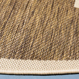Safavieh Courtyard 5'-3" x 5'-3" Rug in Brown / Bone