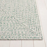 Safavieh Braided 4'-0" x 6'-0" Rug in Ivory / Green