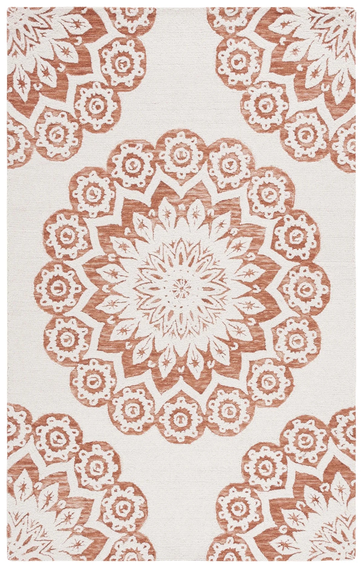 Safavieh Blossom 4'-0" x 6'-0" Rug in Ivory / Pink