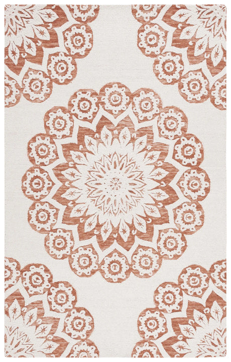 Safavieh Blossom 4'-0" x 6'-0" Rug in Ivory / Pink