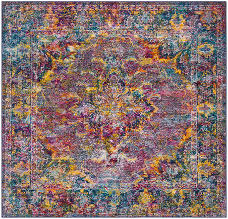 Safavieh Crystal 7'-0" x 7'-0" Rug in Navy / Light Blue