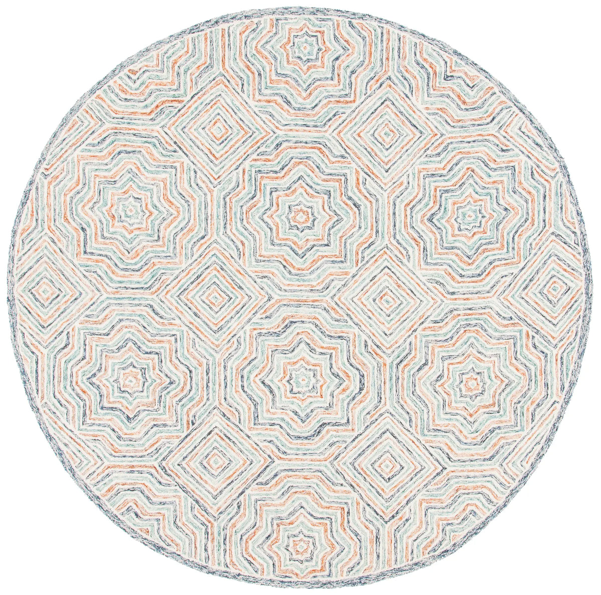 Safavieh Capri 7'-0" x 7'-0" Rug in Blue / Rust