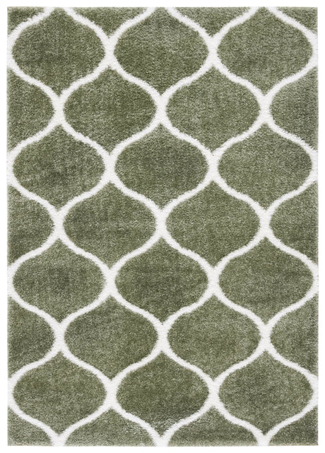 Safavieh Tahoe Shag 4'-0" x 6'-0" Rug in Sage / White
