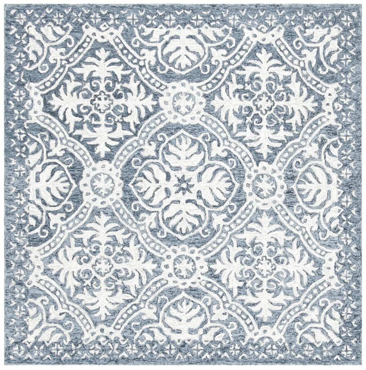 Safavieh Micro-Loop 5'-0" x 5'-0" Rug in Blue / Ivory