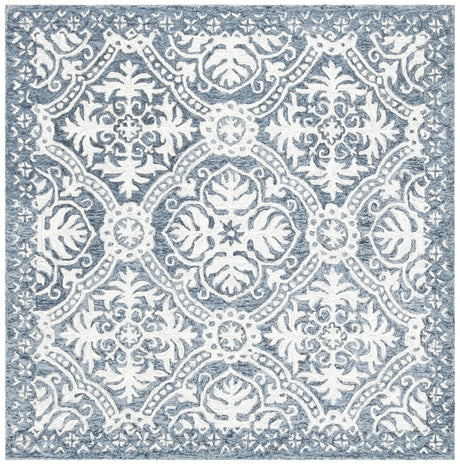 Safavieh Micro-Loop 5'-0" x 5'-0" Rug in Blue / Ivory