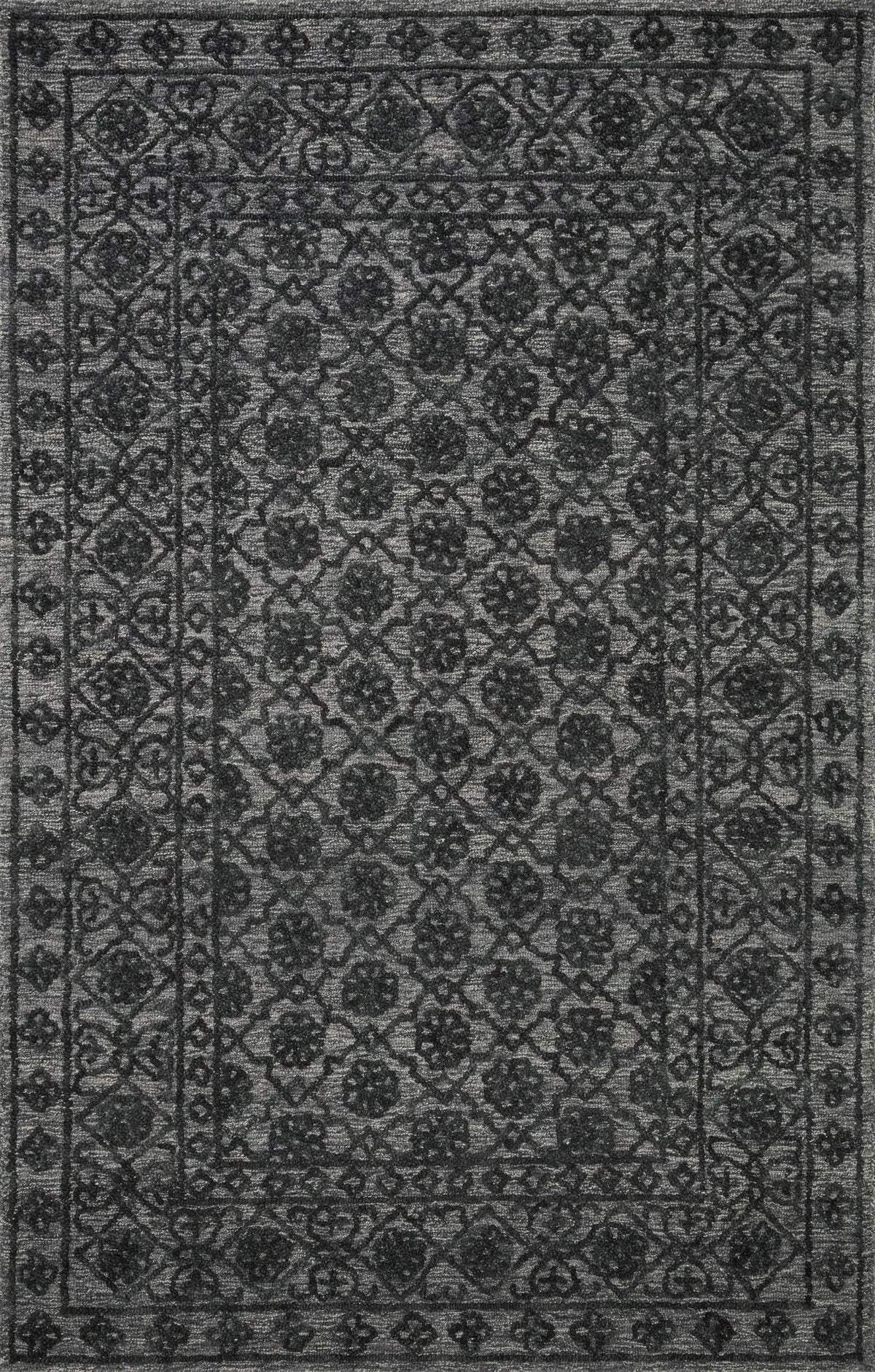 Loloi Cecelia Cec-01 Smoke/Dk. Grey Rug - main flat