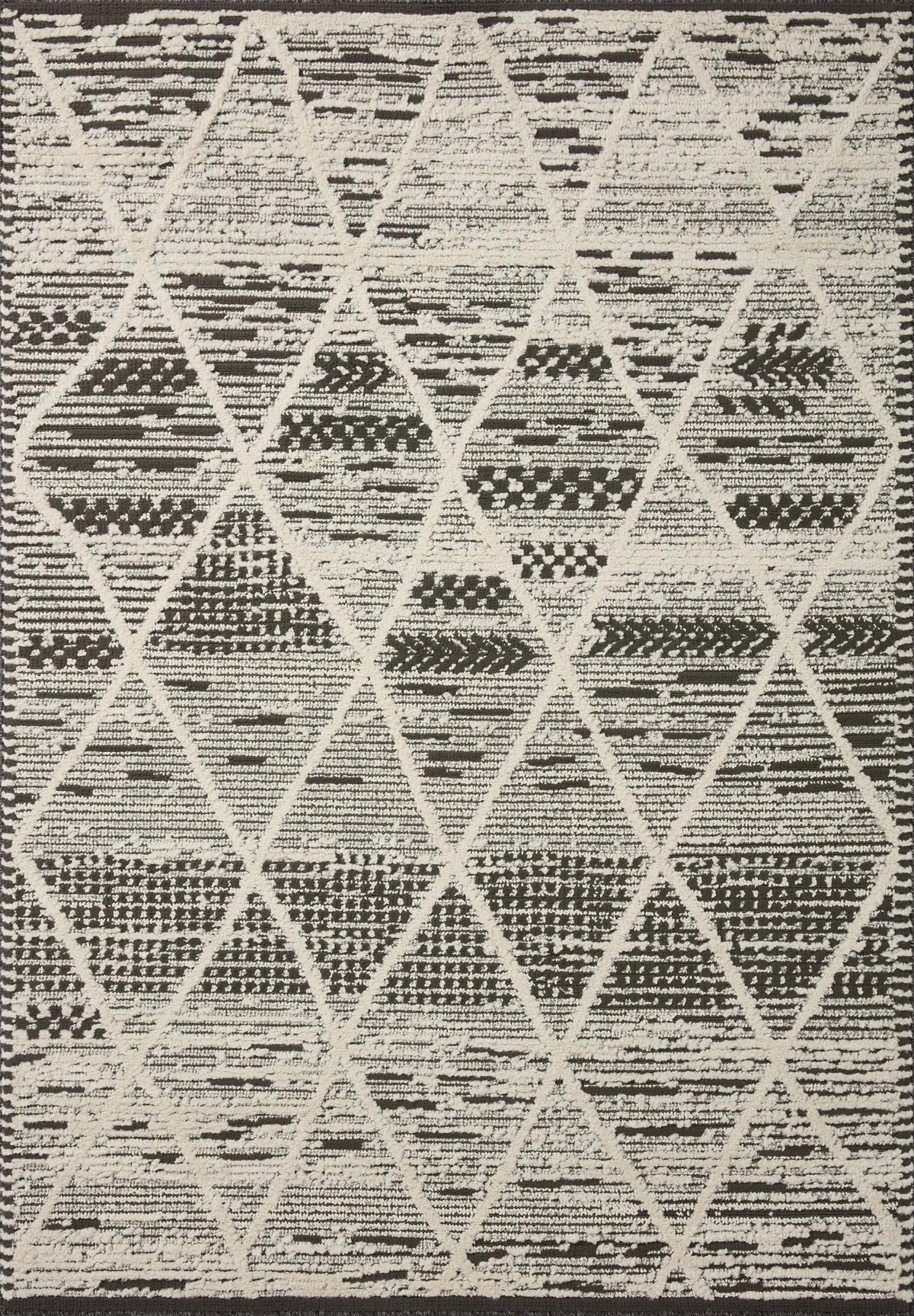 Loloi Fabian Fab-03 Charcoal/Ivory Rug - main flat