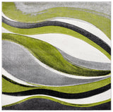 Safavieh Hollywood 6'-7" x 6'-7" Rug in Grey / Green