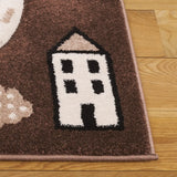 Safavieh Carousel Kids 100 4'-0" x 6'-0" Rug in Brown / Beige