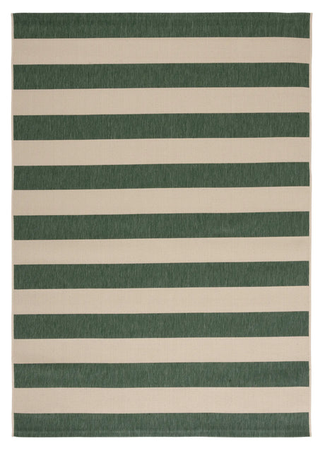 Safavieh Courtyard 4'-0" x 5'-7" Rug in Beige / Dark Green