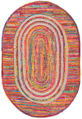Safavieh Braided 5'-0" x 7'-0" Rug in Pink / Red