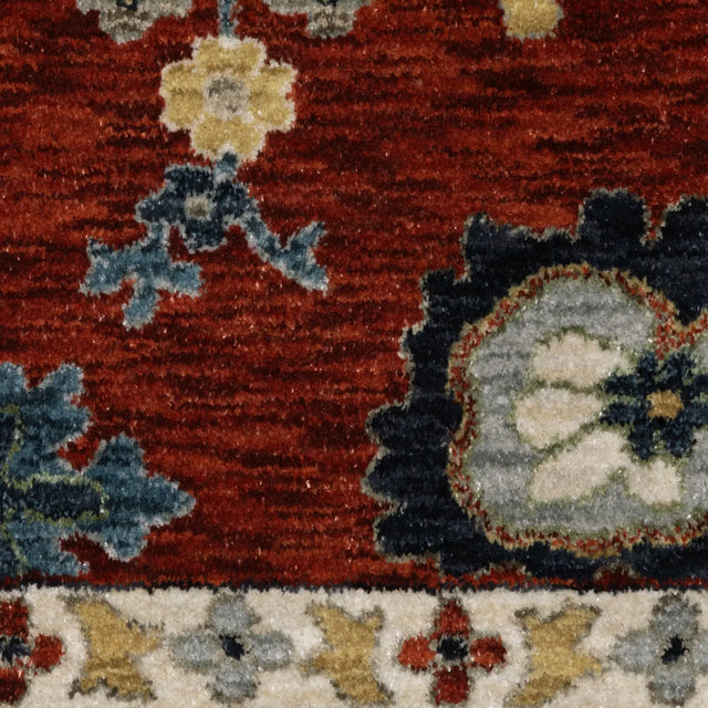 Oriental Weavers Sphinx ELIANA ELI12 Red Floral Rugs - room scene 2