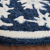 Safavieh Ebony 6'-0" x 6'-0" Rug in Navy / Ivory