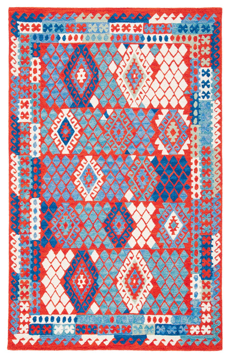 Safavieh Aspen 4'-0" x 6'-0" Rug in Red / Blue