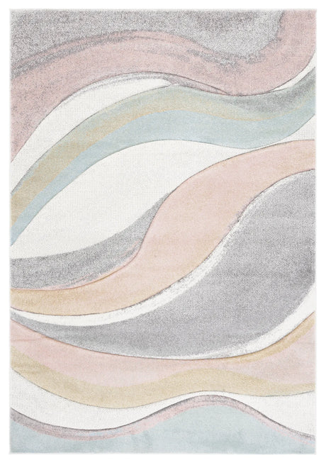 Safavieh Hollywood 4'-0" x 6'-0" Rug in Grey / Pink