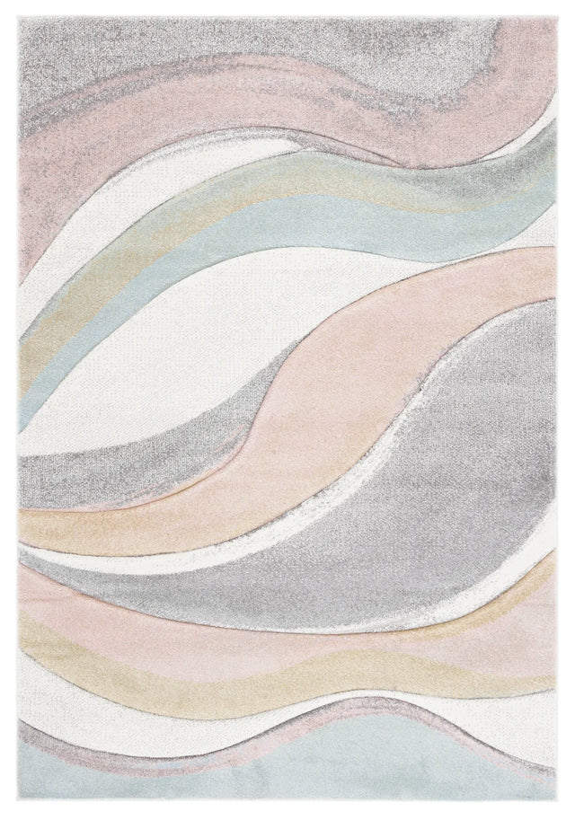Safavieh Hollywood 4'-0" x 6'-0" Rug in Grey / Pink