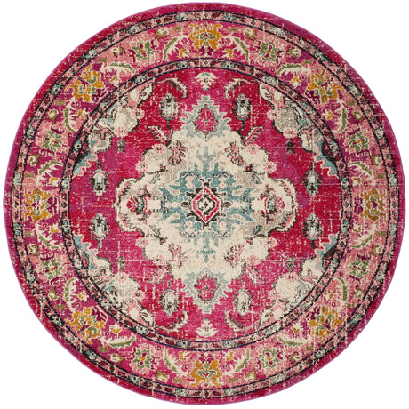 Safavieh Monaco 6'-7" x 6'-7" Rug in Pink / Multi