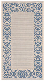Safavieh Courtyard 2'-0" x 3'-7" Rug in Natural / Blue
