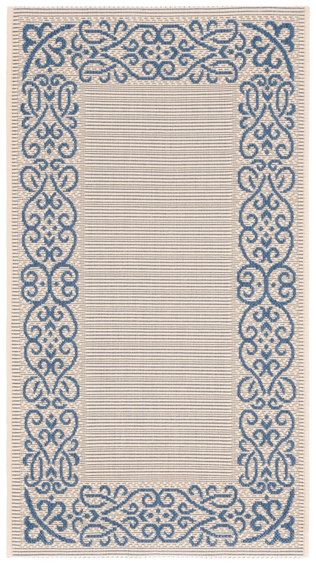 Safavieh Courtyard 2'-0" x 3'-7" Rug in Natural / Blue