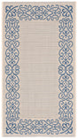 Safavieh Courtyard 2'-0" x 3'-7" Rug in Natural / Blue