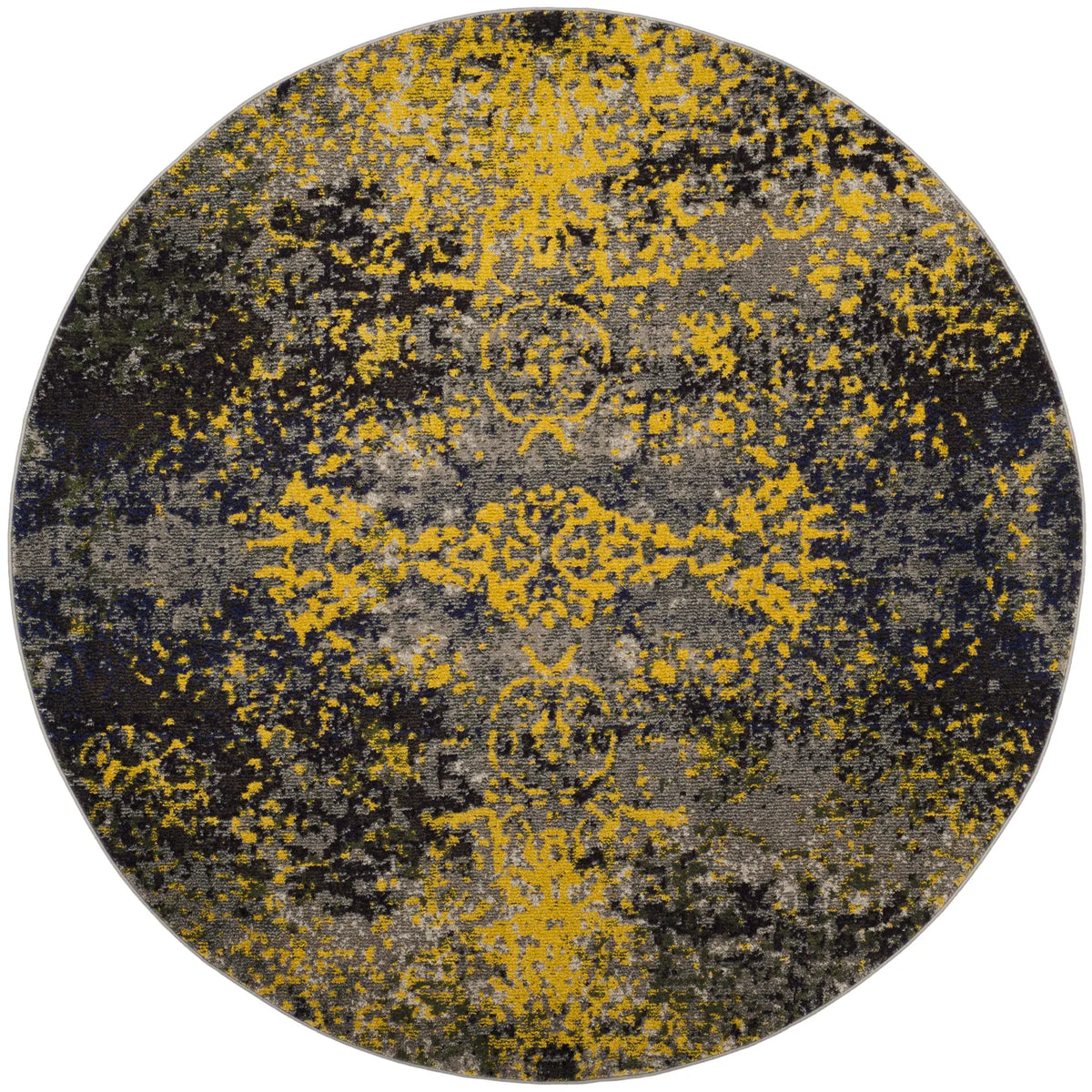 Safavieh Monaco 6'-7" x 6'-7" Rug in Grey / Multi