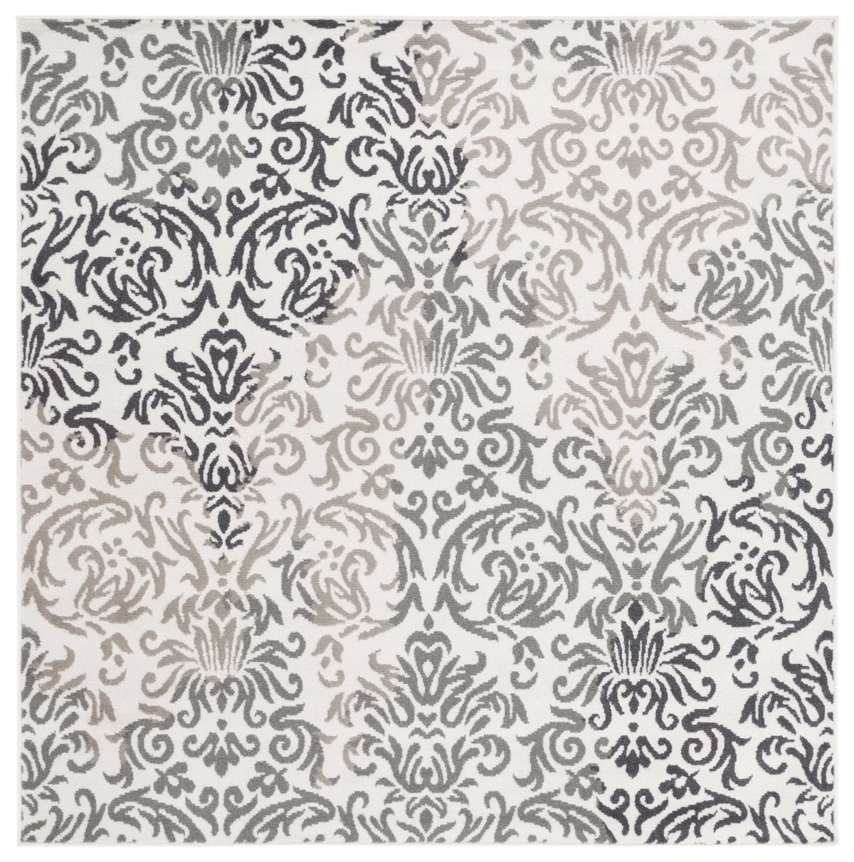 Safavieh Pyramid 6'-7" x 6'-7" Rug in Ivory Grey / Charcoal