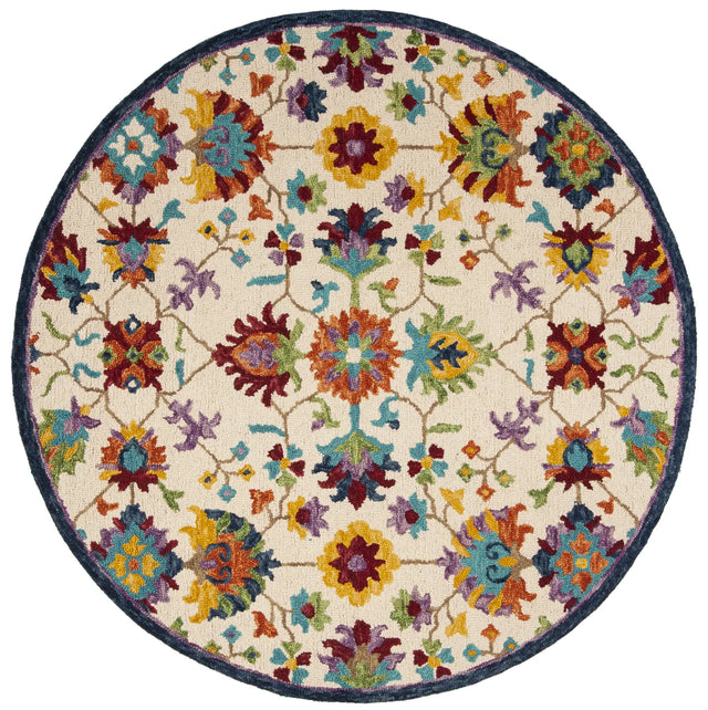 Safavieh Aspen 5'-0" x 5'-0" Rug in Ivory / Blue
