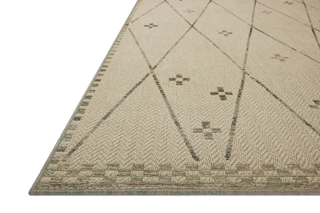 Loloi Saylor SAY-01 Ivory / Pebble Rug - rug corner