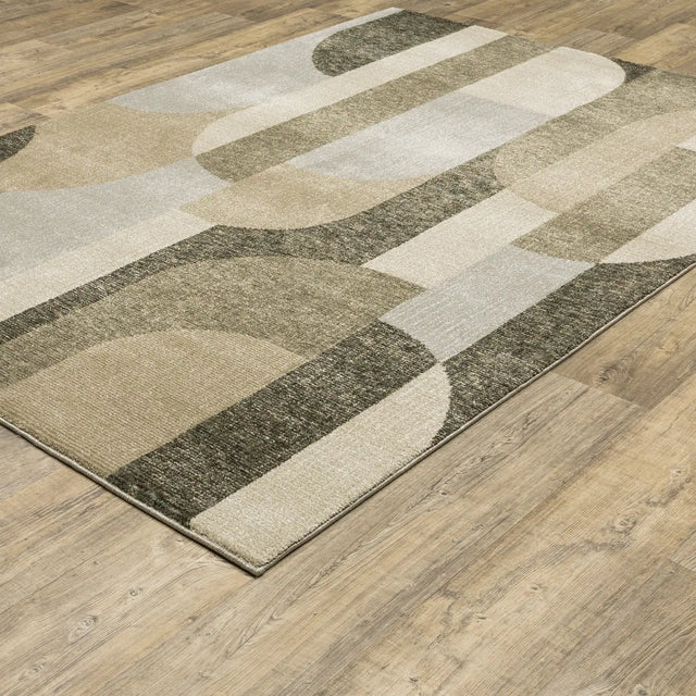 Oriental Weavers Sphinx Strada Str02 Brown/ Beige Rugs - angle detail