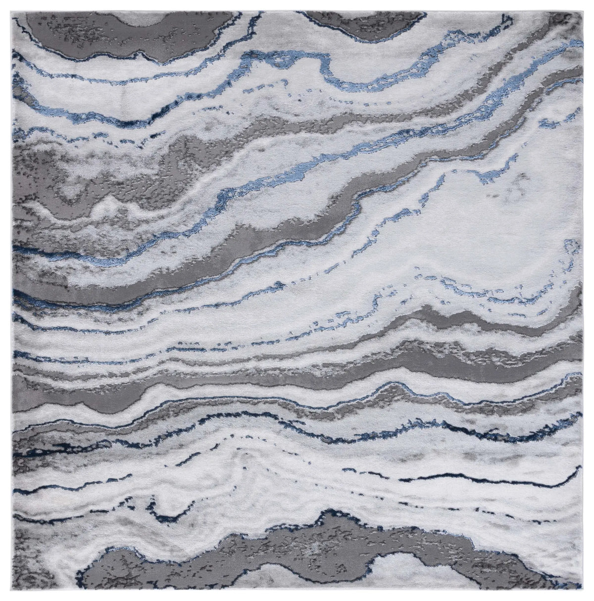 Safavieh Craft 6'-7" x 6'-7" Rug in Grey / Blue