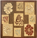 Safavieh Lyndhurst 6'-7" x 6'-7" Rug in Brown / Multi