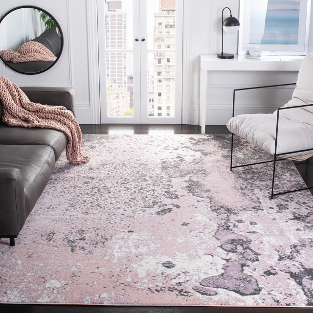 Safavieh Glacier 10'-6" x 14'-0" Rug in Pink / Grey