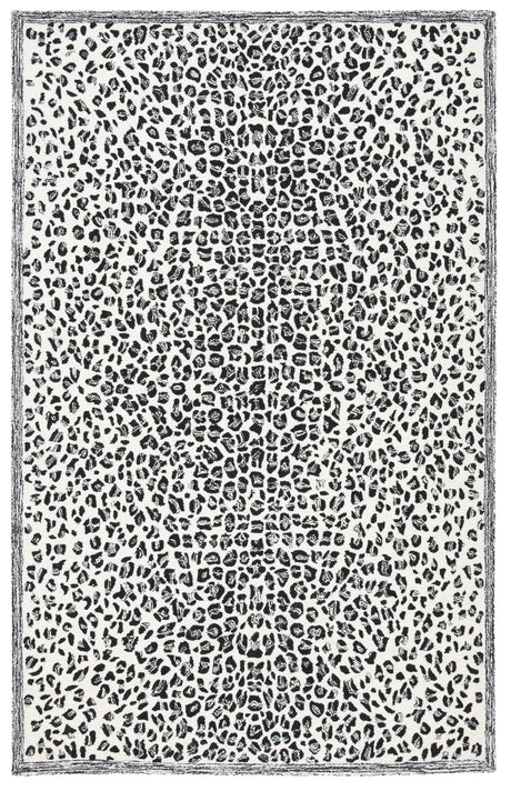 Safavieh Metro 4'-0" x 6'-0" Rug in Black / Ivory