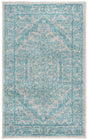 Safavieh Adirondack 3'-0" x 5'-0" Rug in Light Grey / Teal