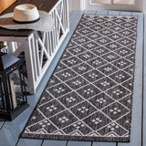 Safavieh Courtyard 2'-3" x 8'-0" Rug in Black / Ivory