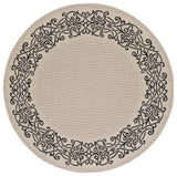 Safavieh Courtyard 6'-7" x 6'-7" Rug in Sand / Black