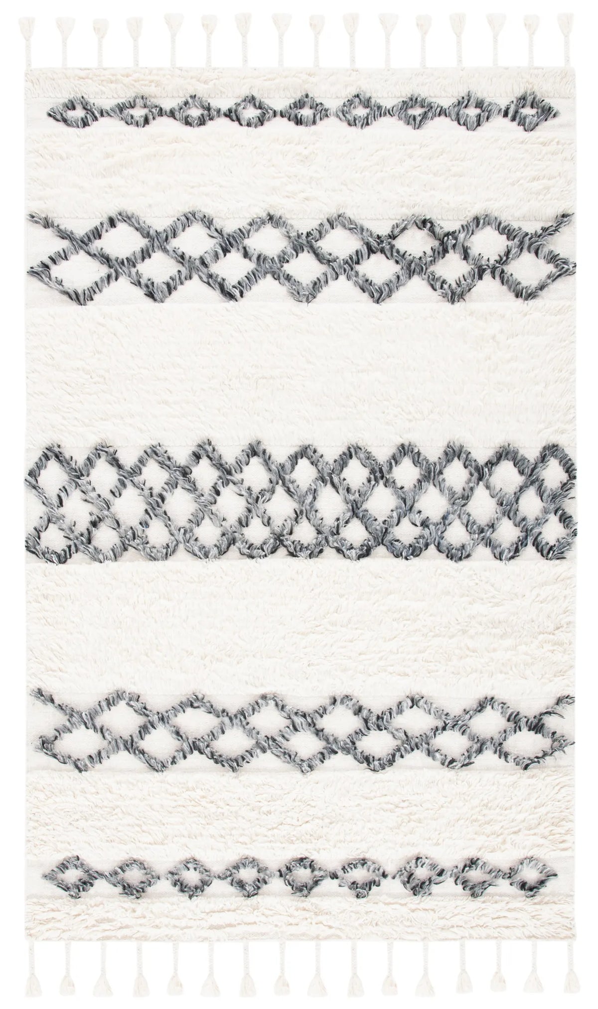 Safavieh Casablanca 4'-0" x 6'-0" Rug in Ivory / Dark Grey