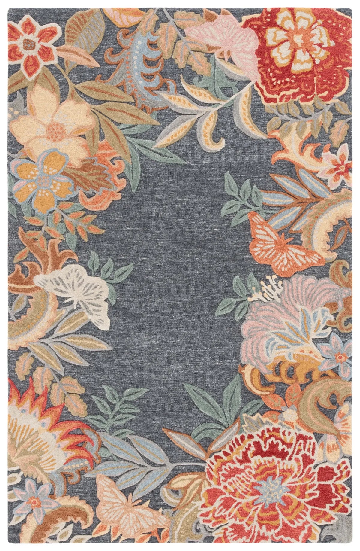 Safavieh Bellagio 4'-0" x 6'-0" Rug in Grey / Rust