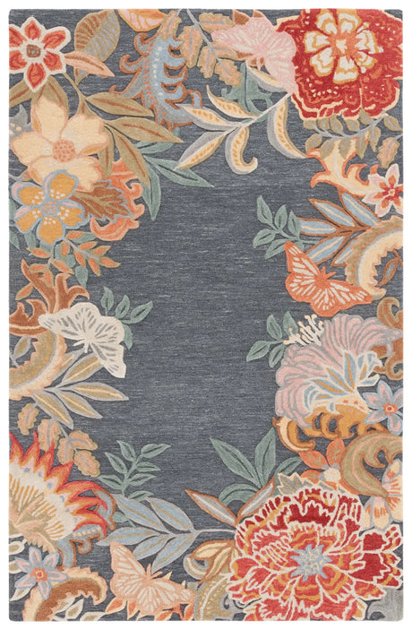 Safavieh Bellagio 4'-0" x 6'-0" Rug in Grey / Rust