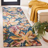 Safavieh Blossom 2'-3" x 8'-0" Rug in Blue / Gold